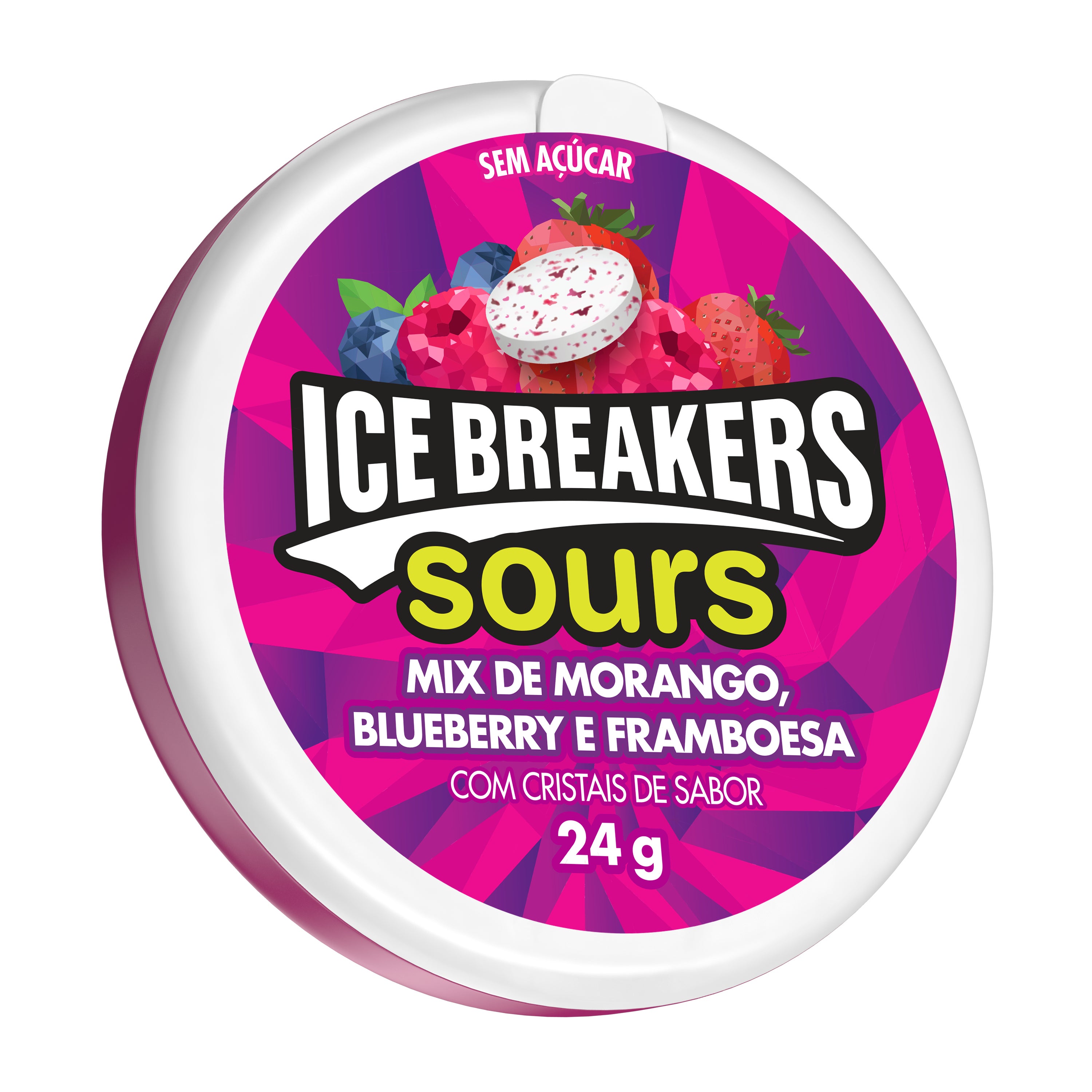 Imagem da embalagem de ICE BREAKERS sabor Sours.