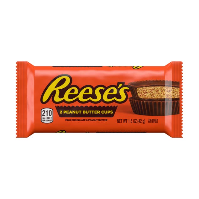 Imagem da embalagem do REESE'S 2 Peanut Butter Cups.